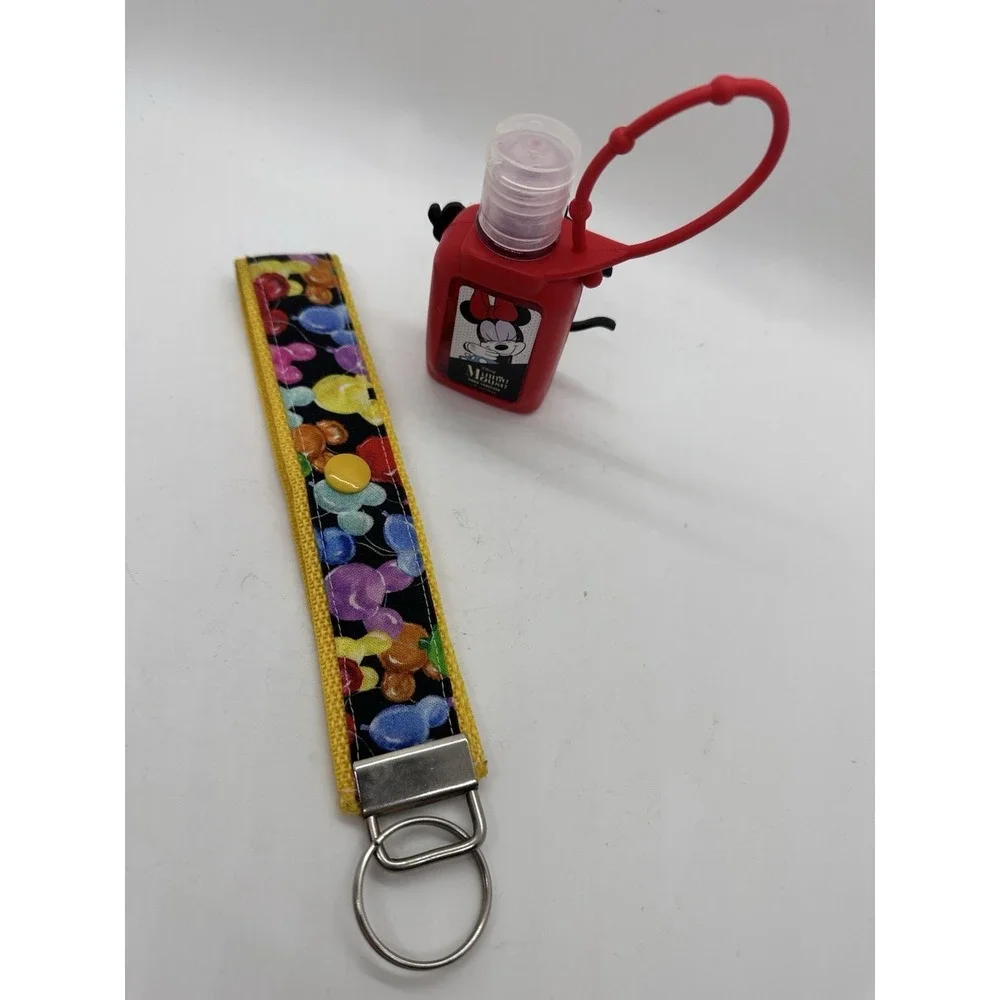 Disney Minnie Hand Sanitizer w Holder +‎ Mickey Ear Holder For Park Bag